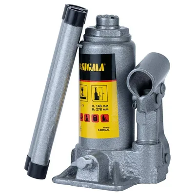 Домкрат Sigma гідравлічний пляшковий 2т H 148-278мм (6106021)