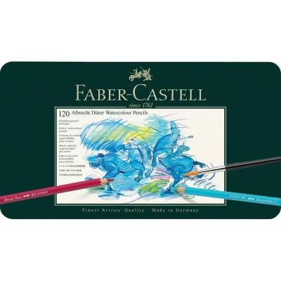 Олівці кольорові Faber-Castell Albrecht Drer акварельні, 120 кольорів в металевій коробці (117511) (15514)
