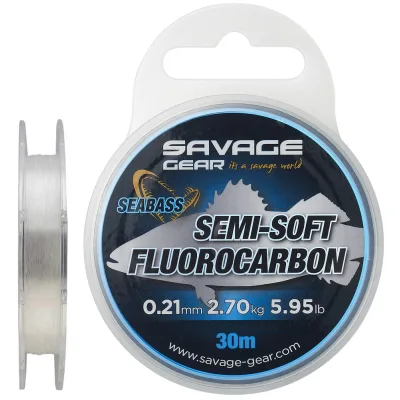 Флюорокарбон Savage Gear Semi-Soft Seabass 30m 0.32mm 5.51kg Clear (1854.18.68)