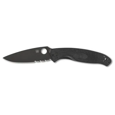 Ніж Spyderco Resilience FRN Black Blade Serrated (C142PSBBK)
