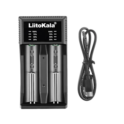Зарядний пристрій Liitokala Lii-C2, Ni-Mh/Li-ion/Li-Fe, Micro USB, LED