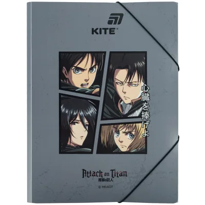 Папка на резинках Kite A4 Attack on Titan (AT25-247)
