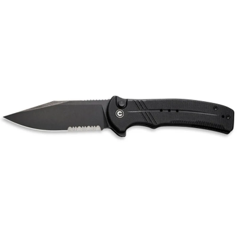 Ніж Civivi Cogent Serrated, Black G10, Darkwash (C20038E-1)