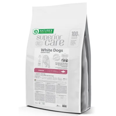 Сухий корм для собак Nature's Protection Superior Care White Dogs Grain Free White Fish Junior All Sizes 17 кг (NPSC47646)