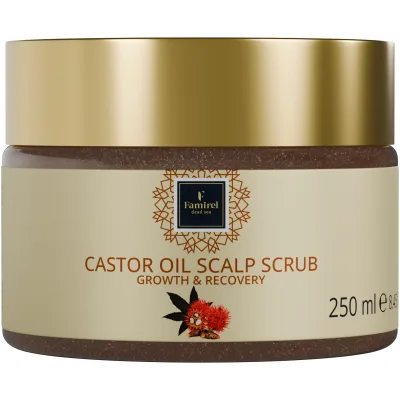 Скраб для шкіри голови Famirel Castor Oil Активний ріст і відновлення 250 мл (7290114085786)