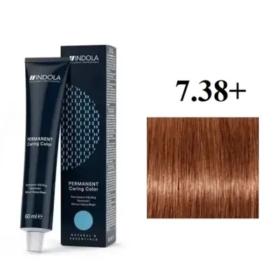 Фарба для волосся Indola Permanent Caring Color 7.38 - Середній блонд золотистий шоколадний (4045787932263)