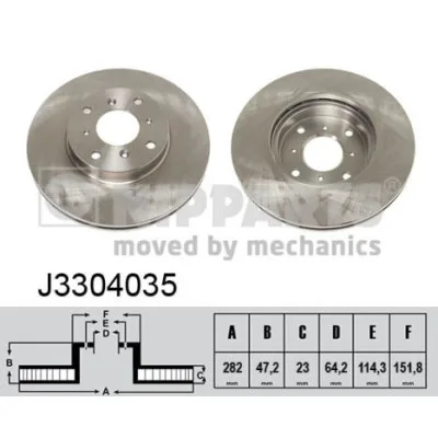 Гальмівний диск Nipparts J3304035 (упаковка 2 шт)