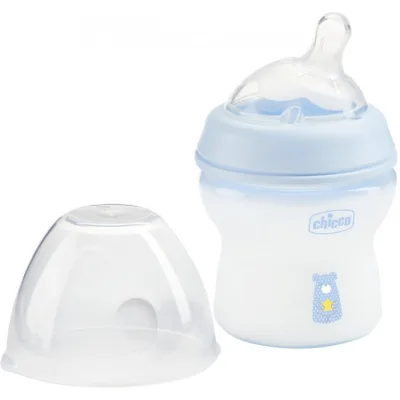 Пляшечка для годування Chicco Natural Feeling Color 150 мл 0 м + Блакитна (81311.20)