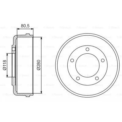 Гальмівний барабан Bosch 0 986 477 203