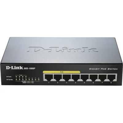 Комутатор мережевий D-Link DGS-1008P