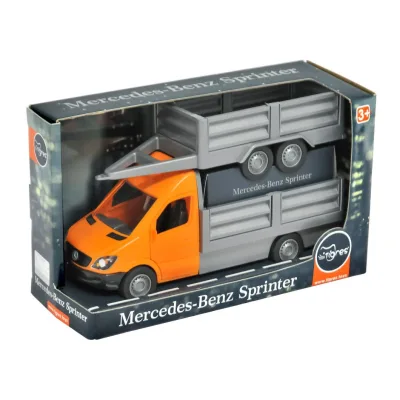 Спецтехніка Tigres Mercedes-Benz Sprinter бортовий з причіпом (помаранчевий) (39667)