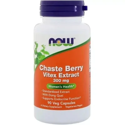 Трави Now Foods Екстракт Вітексу з Дудником, Chaste Berry Extract with Dong Quai, 300мг, (NOW-04773)