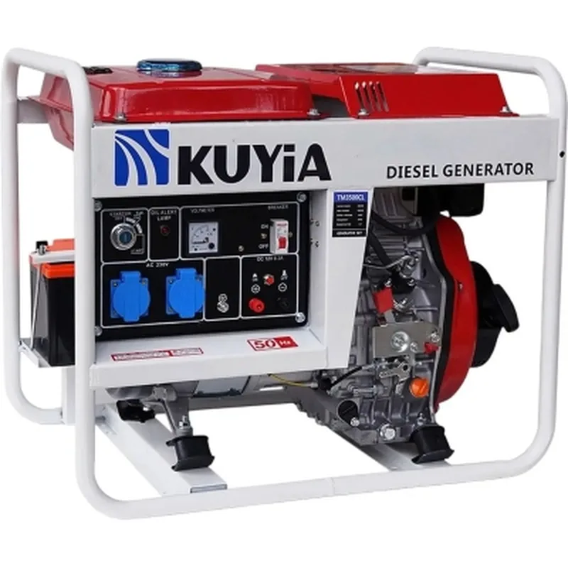 Генератор Kuyia TM3500CL, дизельний, 240V, 50Hz, 2,8-3kW, стартер, 12,5л (KYTM3500CL-1F-220-DA)