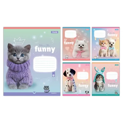 Зошит 1 вересня Funny Pets А5 12 аркушів лінія (768209)