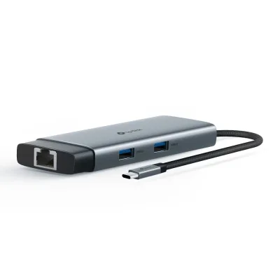 Концентратор TP-Link USB 3.0 6-in-1 2xUSB 3.0 + 1xUSB-C + 1xHDMI + 1xRJ45 + PD 100W (UH6120C)