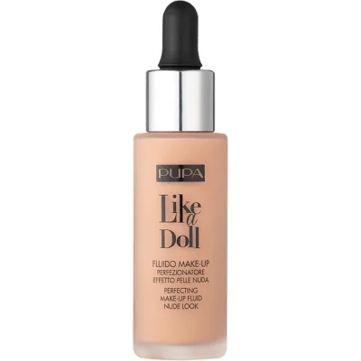 Тональна основа Pupa Like a Doll Perfecting Make-up Fluid Nude Look 020 - Light Beige (8011607222407)
