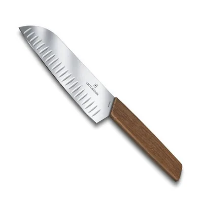 Кухонний ніж Victorinox Swiss Modern Santoku 17 см Wood (6.9050.17KG)