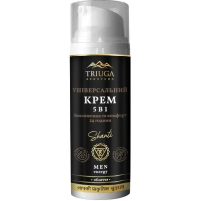 Крем для обличчя Triuga Shanti for men 5 в 1 Універсальний Зволоження та комфорт 24 години 50 мл (4820164642245)