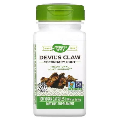 Трави Nature's Way Кіготь Диявола (Гарпагофітум), 480 мг, Devil''s Claw, Secondary Root, 100 (NWY-12350)
